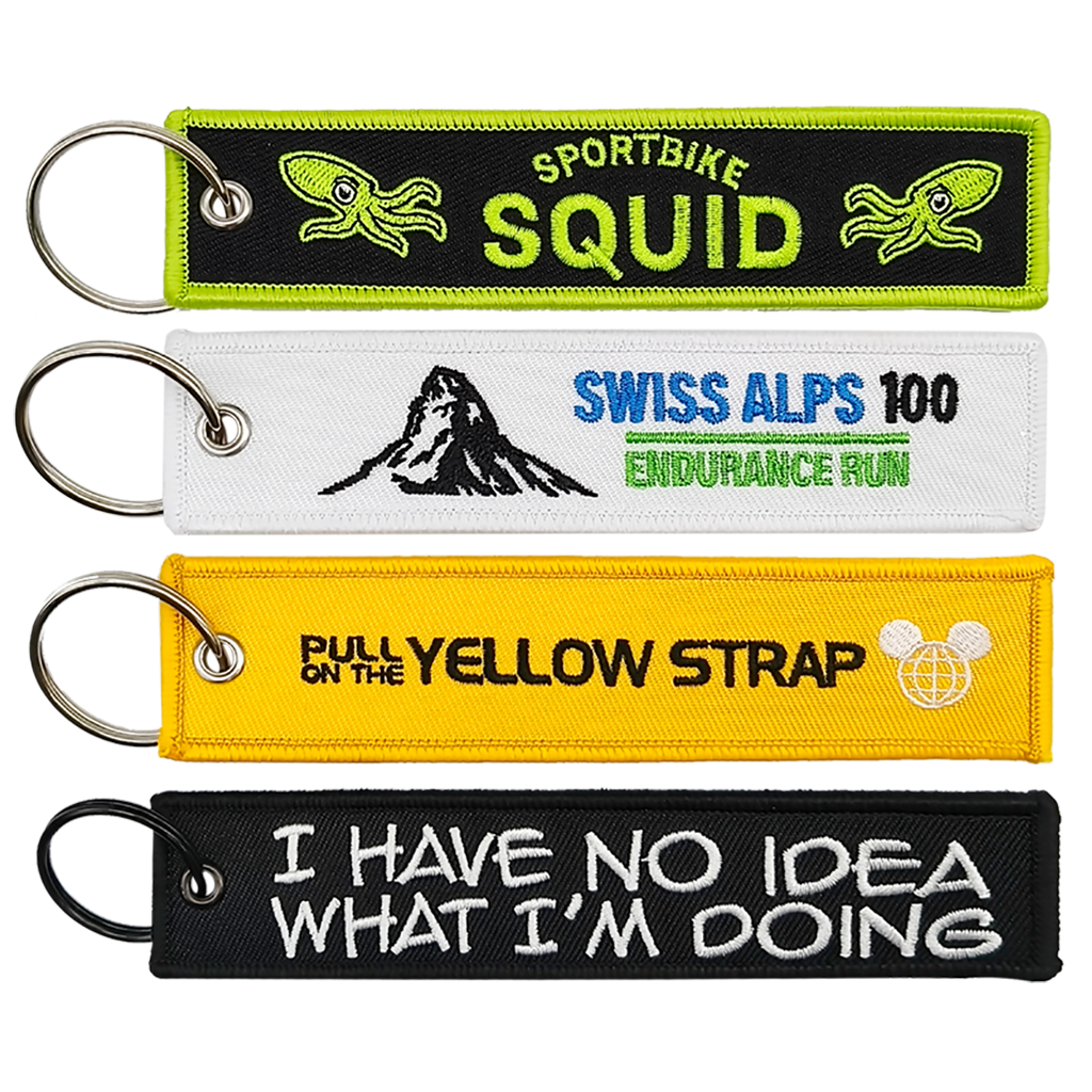 Double-Sided Custom Embroidered Keychain - Free Design Proof & Quote