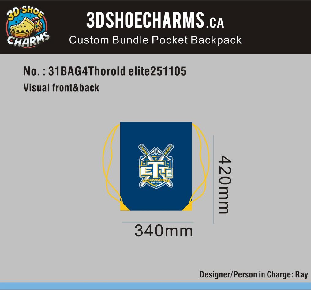 Custom 3D Rubber Shoe Charms&Custom Bundle Pocket Backpack&Custom Temporary Tattoos-31BAG4Thorold elite251105