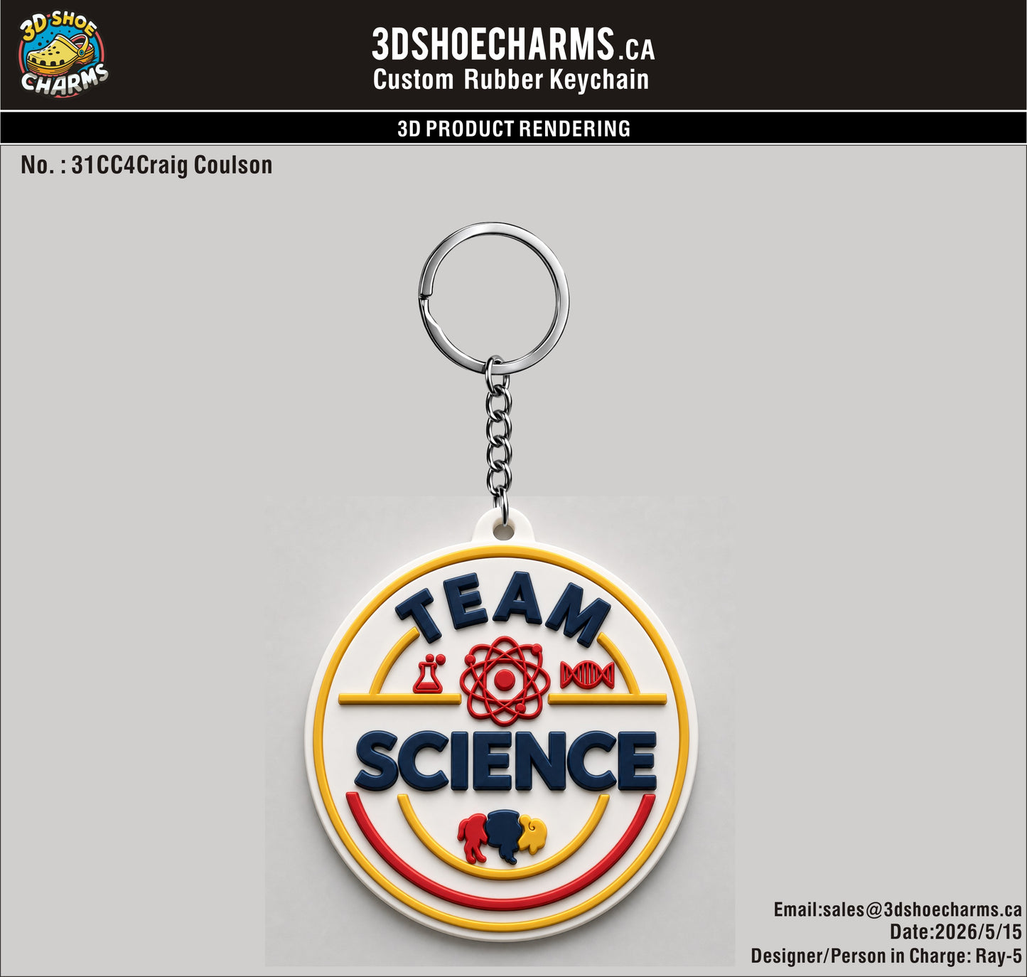 Custom 3D Die Cut Rubber Keychains-260521-31