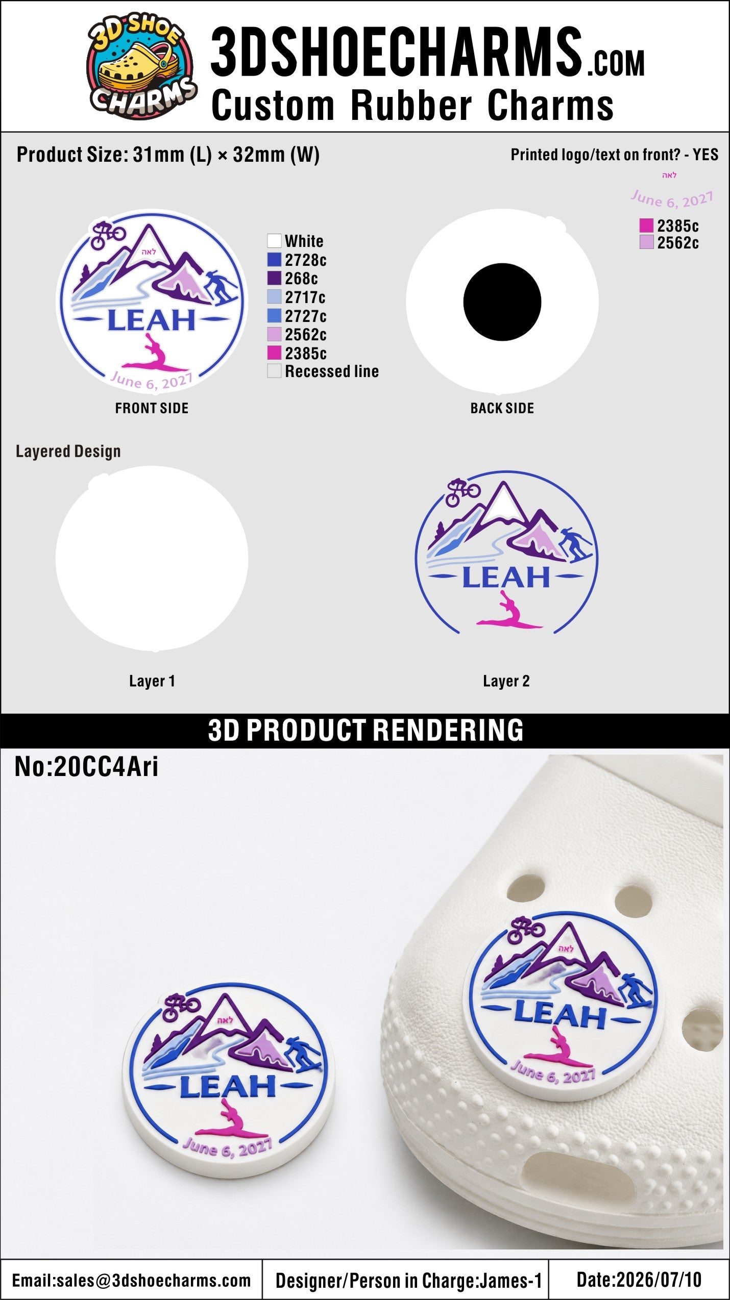 Custom Rubber Clog Charms - 20260717-20