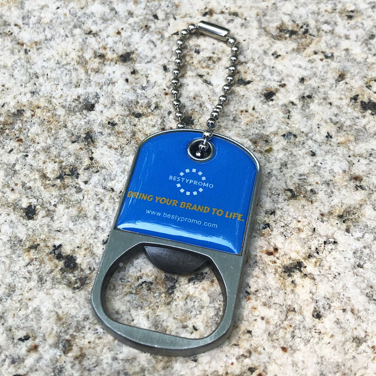 Custom Dog Tag Metal Keychain Bottle Opener