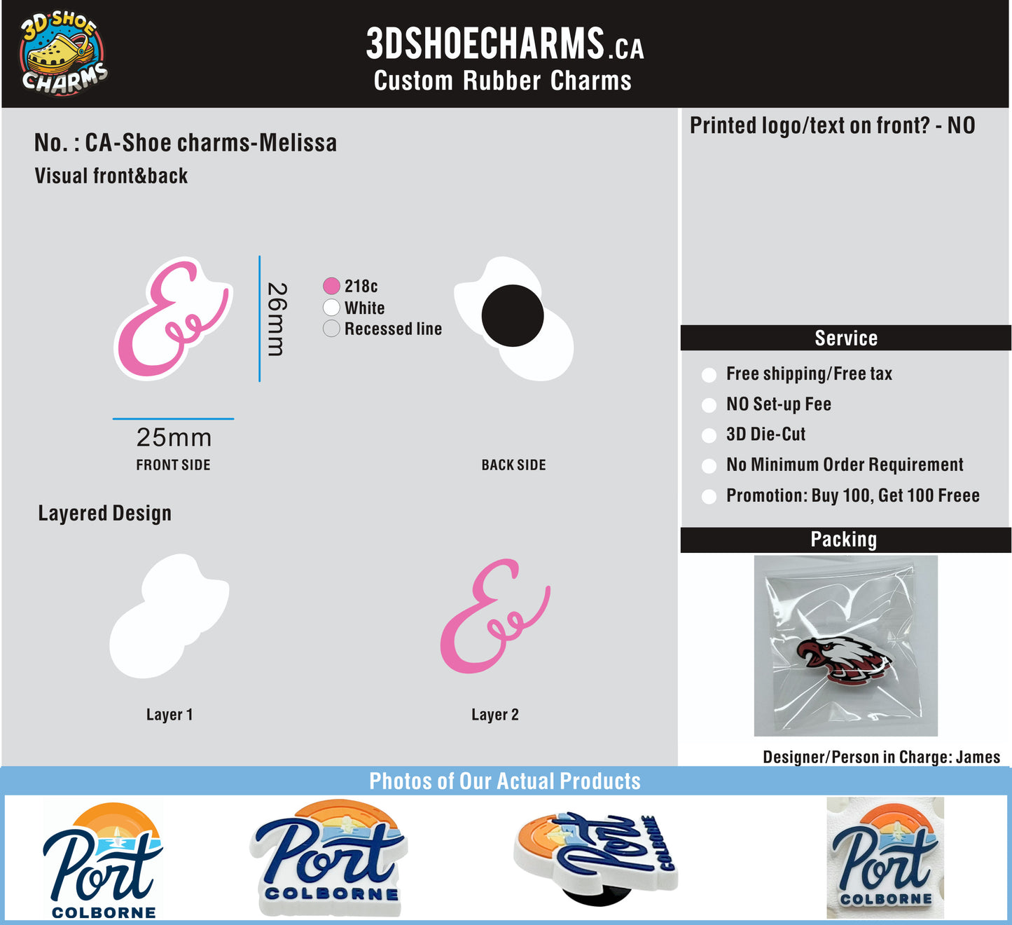 Custom shoe cahrms-20CC4Melissa250424