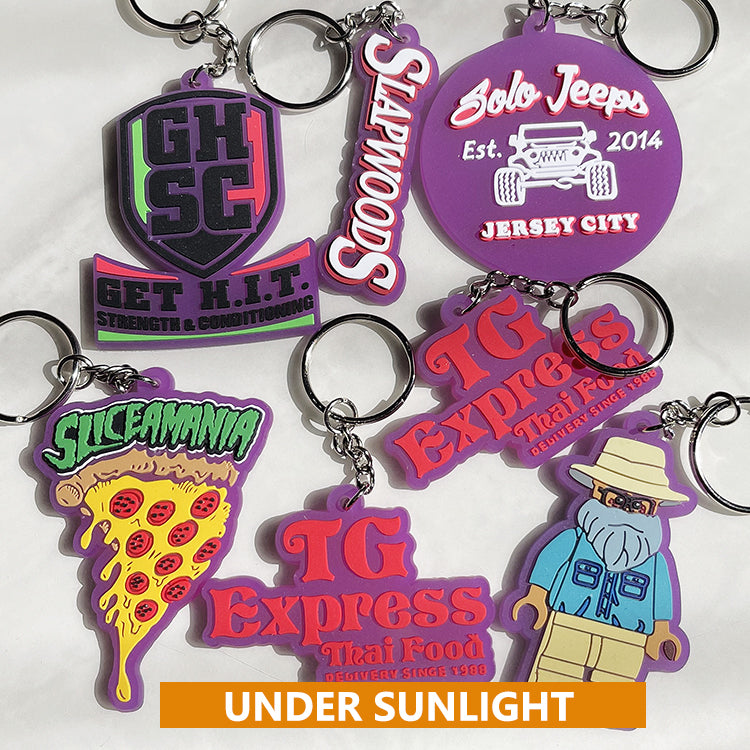 Custom UV Color-Changing PVC Keychain