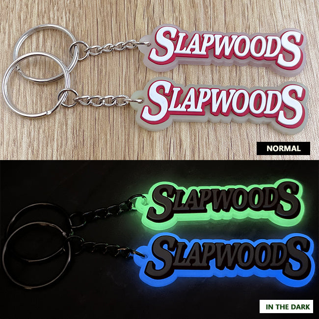 Porte-clés personnalisés en caoutchouc 3D phosphorescents
