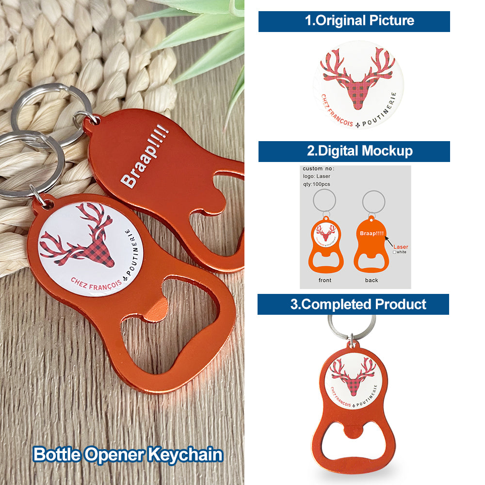Custom Aluminium Bottle Opener Keychains-8S– Free Design Proof & Quote