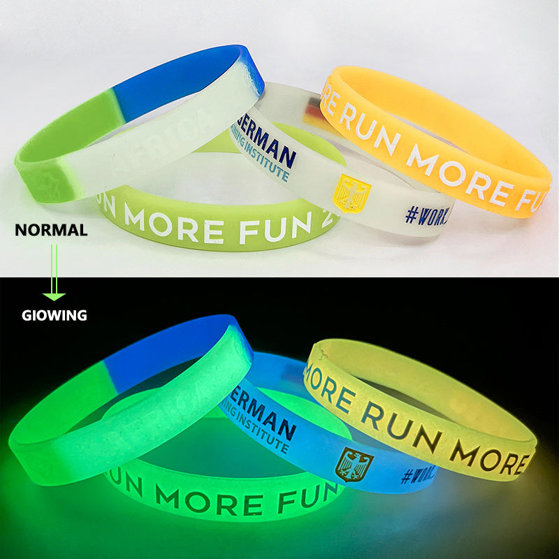 Custom Glow-in-the-Dark Silicone Wristbands