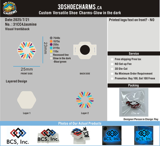 Custom Glow-in-the-Dark Versatile Shoe Charms-31GVCC4Jasmine250714