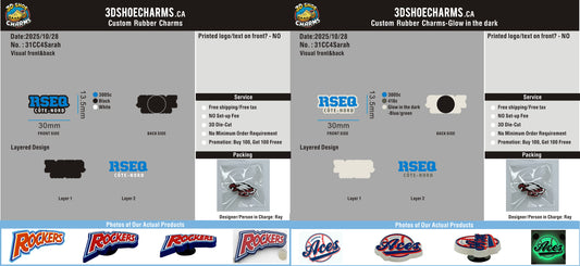 Custom SHOE Charms/ Custom Glow-in-the-Dark SHOE Charms-31CC4Sarah251028