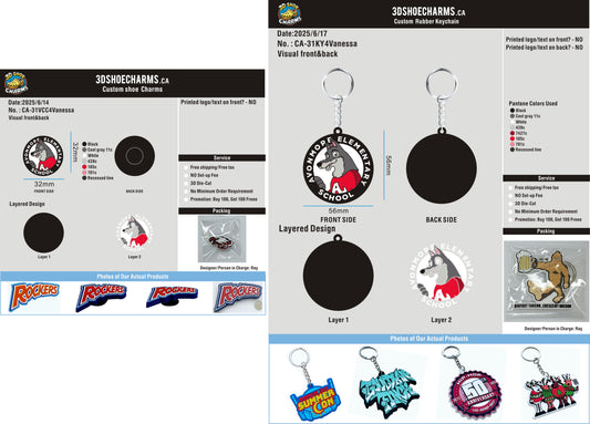 Custom Shoe Charms/Rubber keychains-31VCC4Vanessa250614