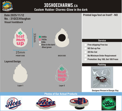 CUSTOM SHOE CHARMS/Custom Glow-in-the-Dark SHOE CHARMS-31CC4Vaughan Callender251111-re