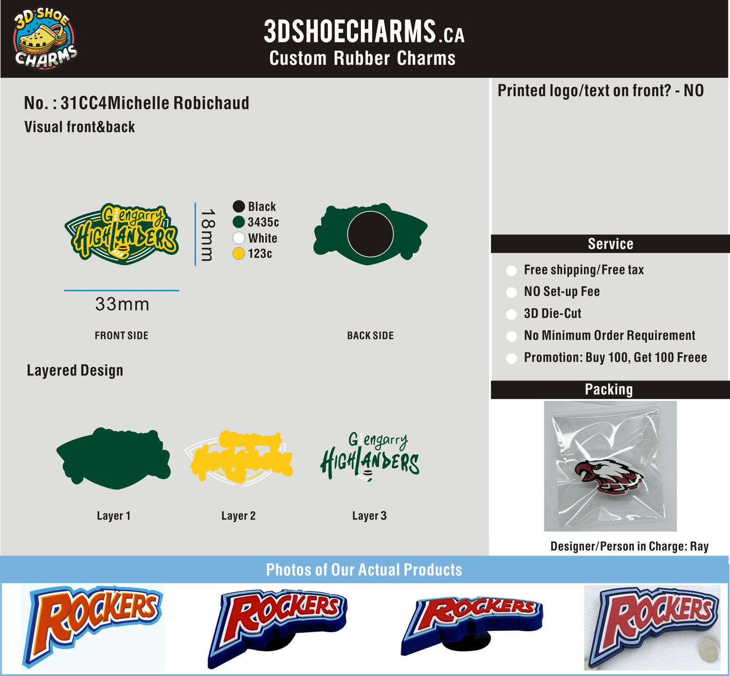 CUSTOM SHOE CHARMS/RUBBER KEYCHAINS/DYE SUBLIMATION LANYARDS--31CC4Michelle Robichaud250419