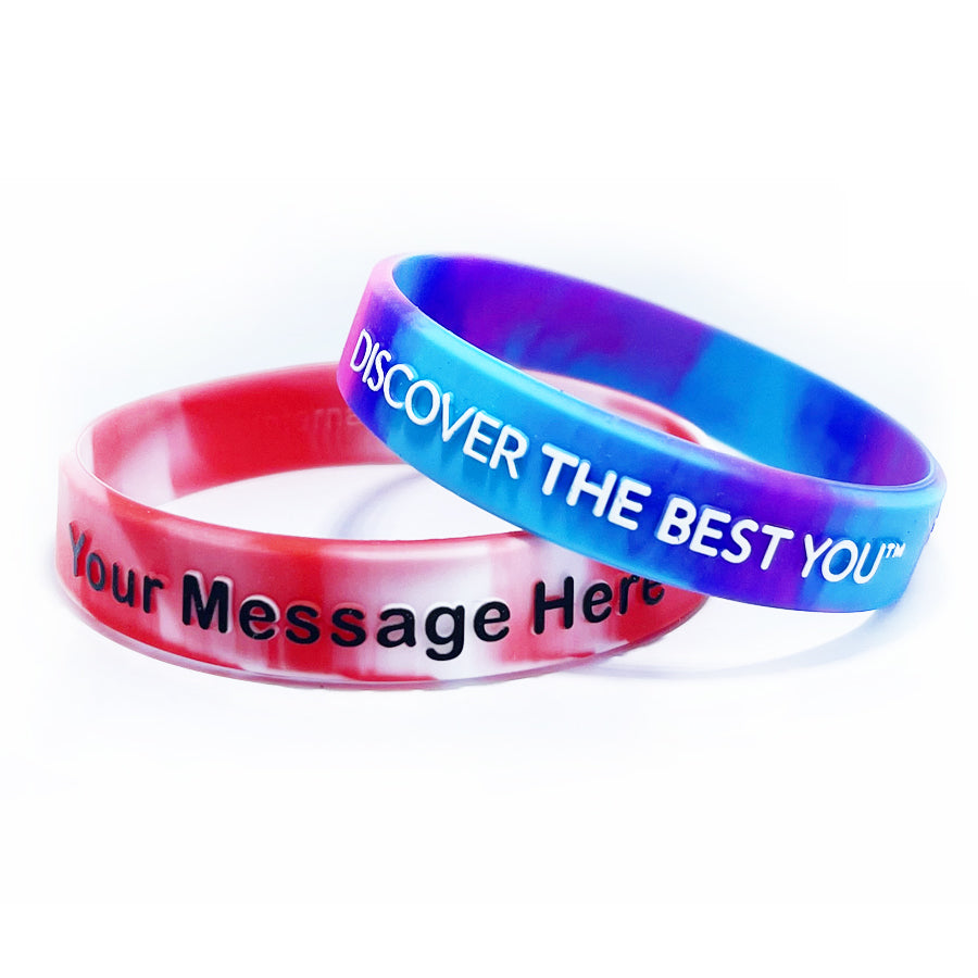 Custom Silicone Wristbands - Swirl