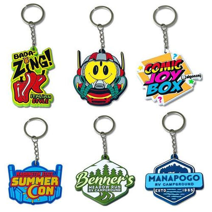 Custom 3D Rubber keychains– Free Design Proof & Quote