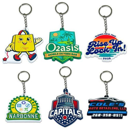 Custom 3D Rubber keychains– Free Design Proof & Quote
