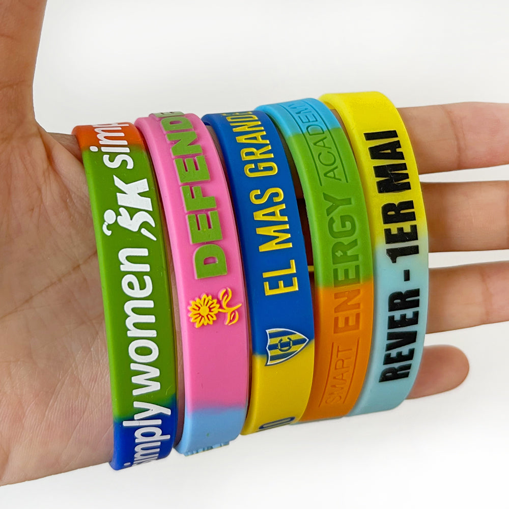 Custom Segmented Silicone Wristbands