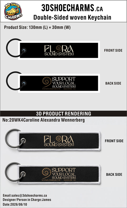 Custom Double-Sided Woven Flight Key Tag - 20260610-20
