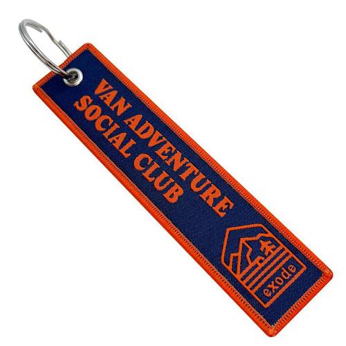 Custom Double-Sided Woven Flight Key Tag – Free Design Proof & Quote
