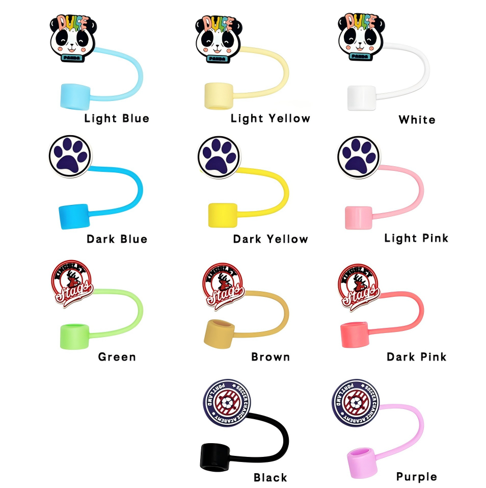 Custom Sealed Straw Toppers with Logo (8mm/10mm) -Order Online