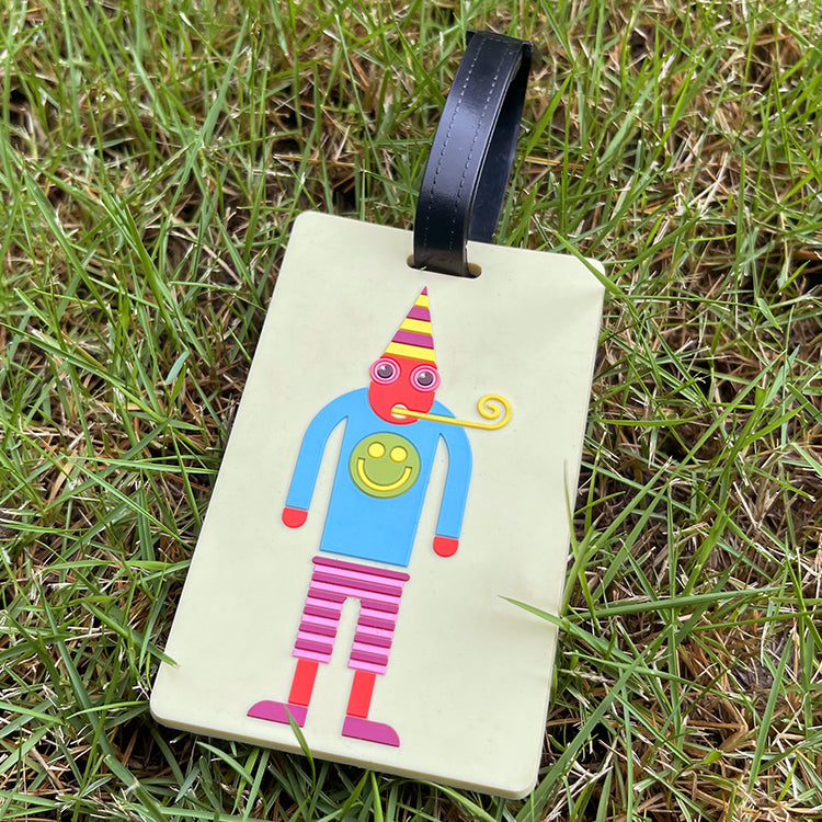 Custom Rectangular 3D Rubber Luggage Tag