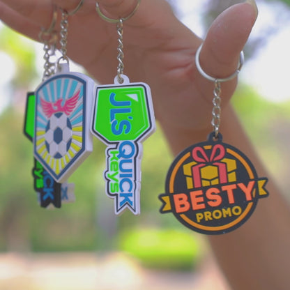 Custom 3D Rubber keychains– Free Design Proof & Quote