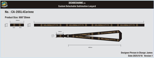 Detachable Sublimation Lanyards- 20LY4Corinne Craig-RE
