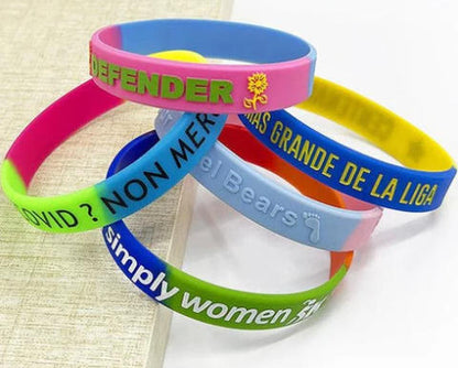 Custom Segmented Silicone Wristbands